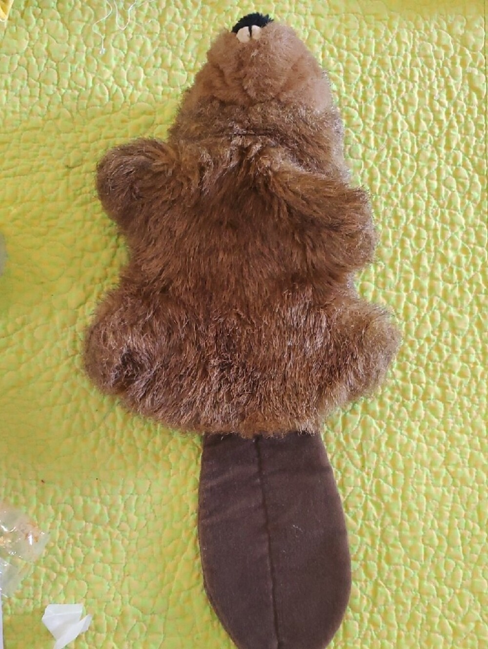 German Vintage Plush Beaver Hand Puppet - Brown - Picture 4 of 8